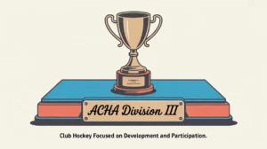 Community-style trophy with ACHA Division III inscription