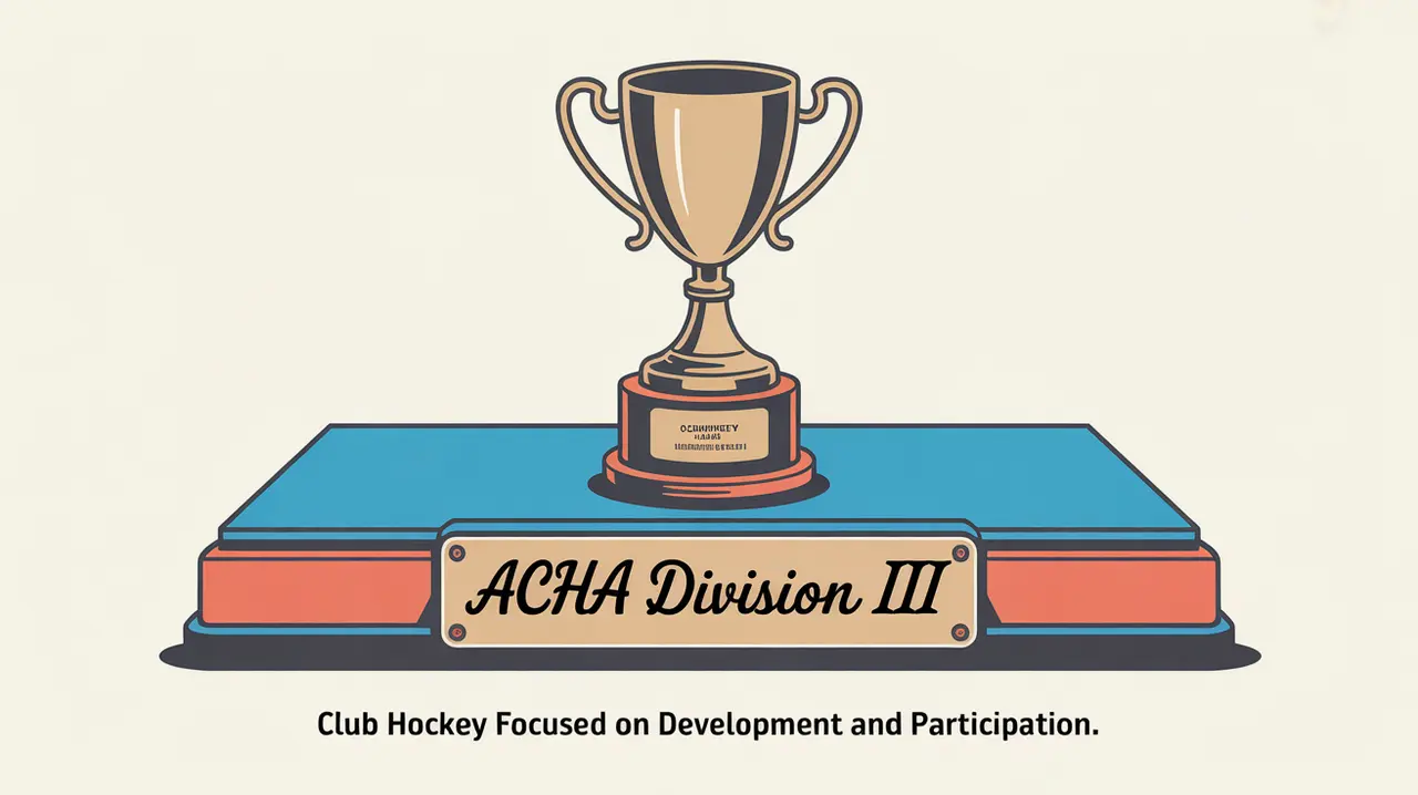 Community-style trophy with ACHA Division III inscription