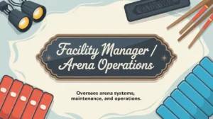 Facility Manager Arena Operations nameplate with rink elements