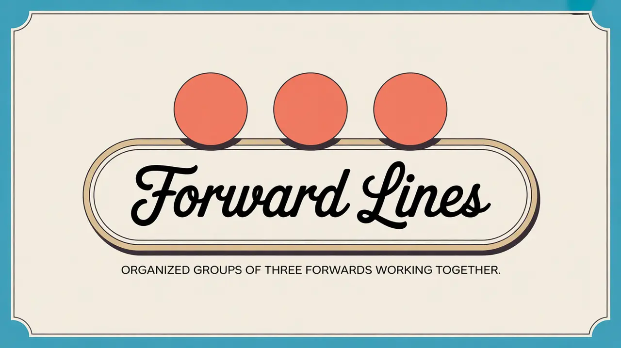 Illustration of three red circles above a nameplate reading Forward Lines