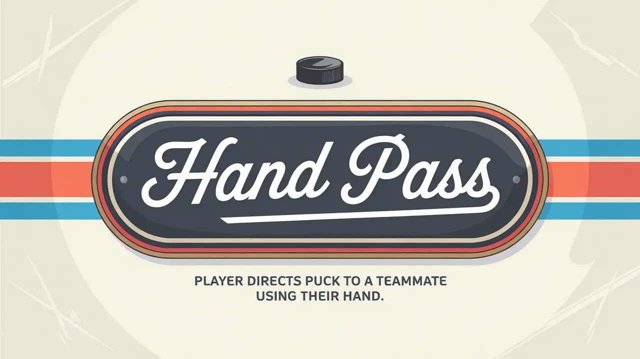 Polished nameplate with Hand Pass text on ice background