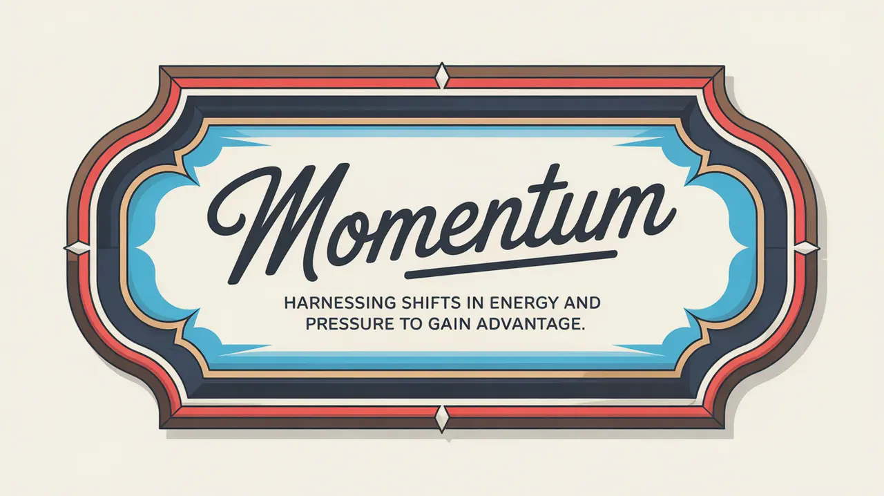 Polished nameplate with Momentum text on ice background