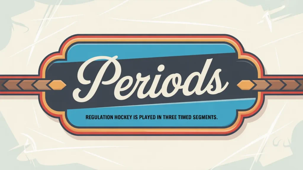 Polished nameplate with the word Periods on an ice background