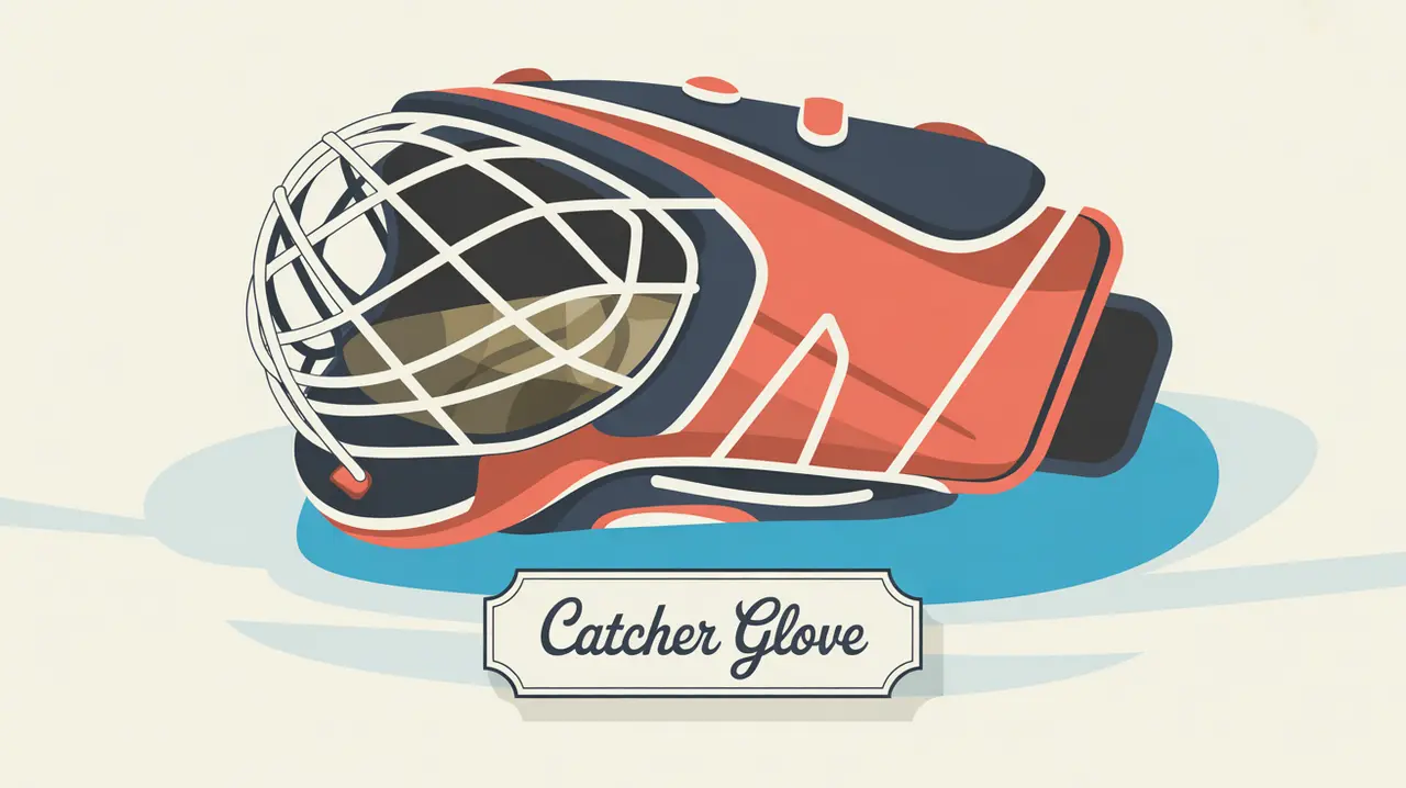 Open goalie catcher glove with detailed webbing and padding