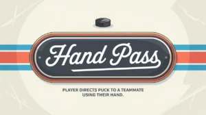 Polished nameplate with Hand Pass text on ice background