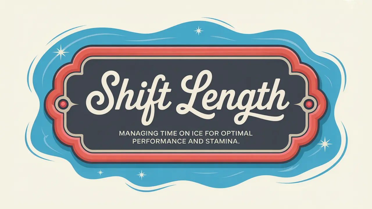 Polished nameplate with Shift Length text on ice background