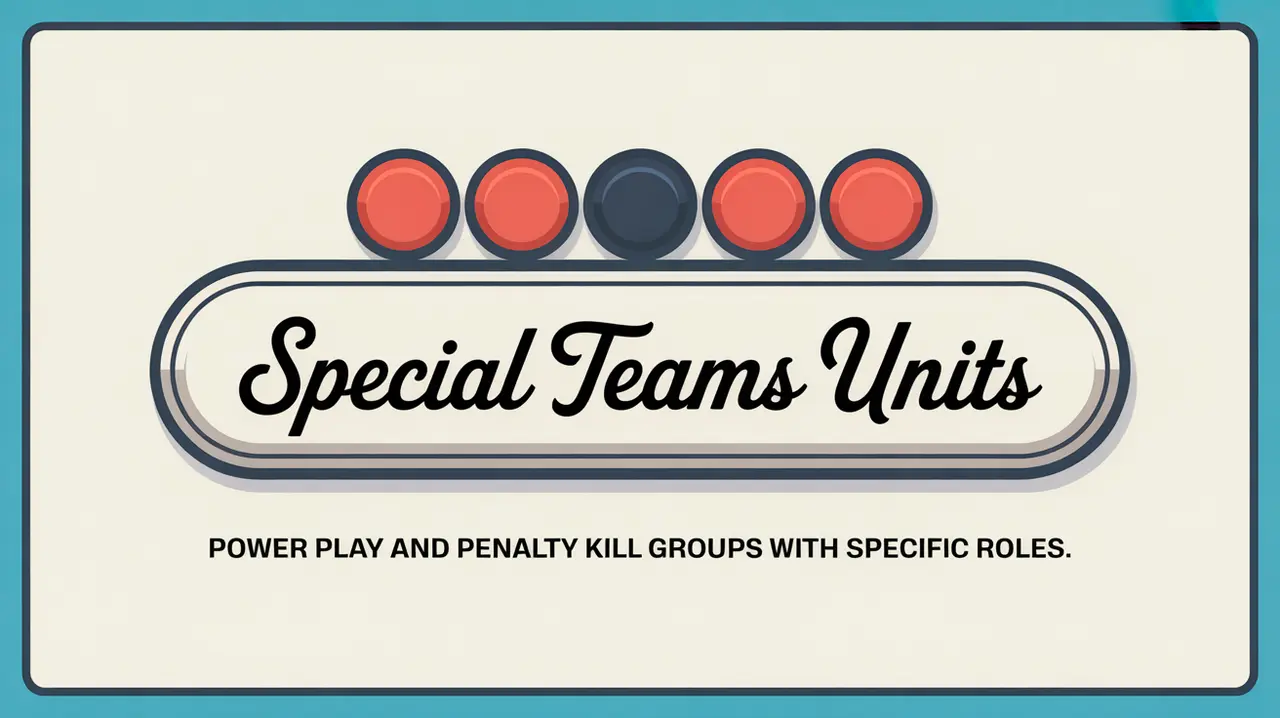 Illustration of special teams tactical formation with red and navy circles